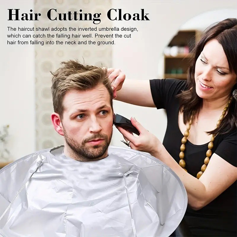 ผ้าคลุมตัดผมแบบพับได้ ลายร่ม 1 - Home Barber บทวิจารณ์และราคา