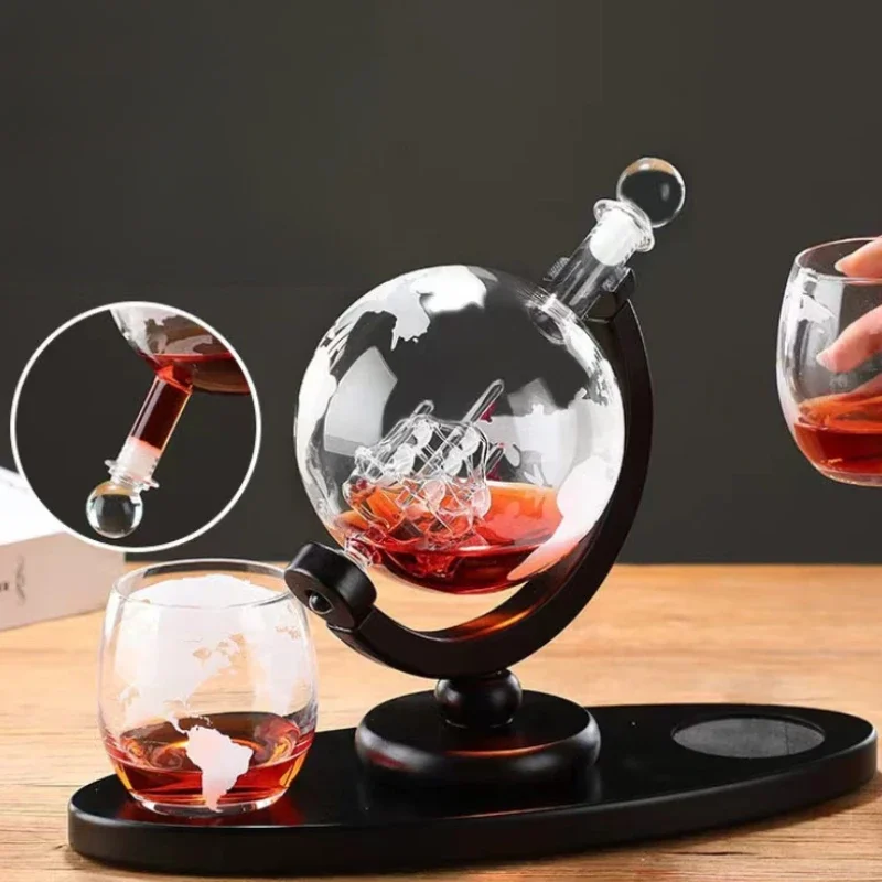 ชุดขวดเหล้าวิสกี้ทรงกลม แก้วคร - Decanter Globe Set บทวิจารณ์และราคา