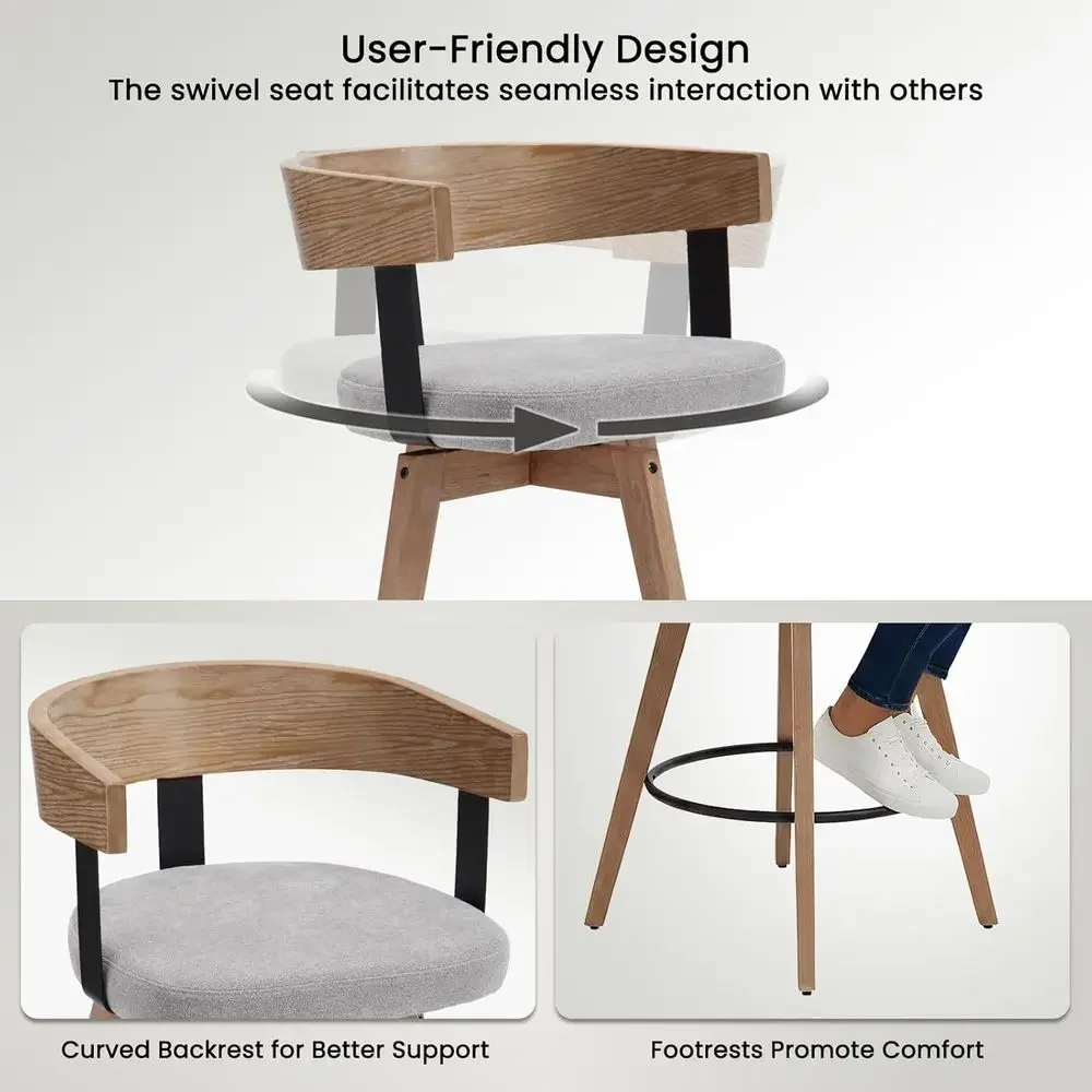 ชุดเก้าอี้บาร์สูงแบบมีพนักพิงไ - Home Bar Stools บทวิจารณ์และราคา