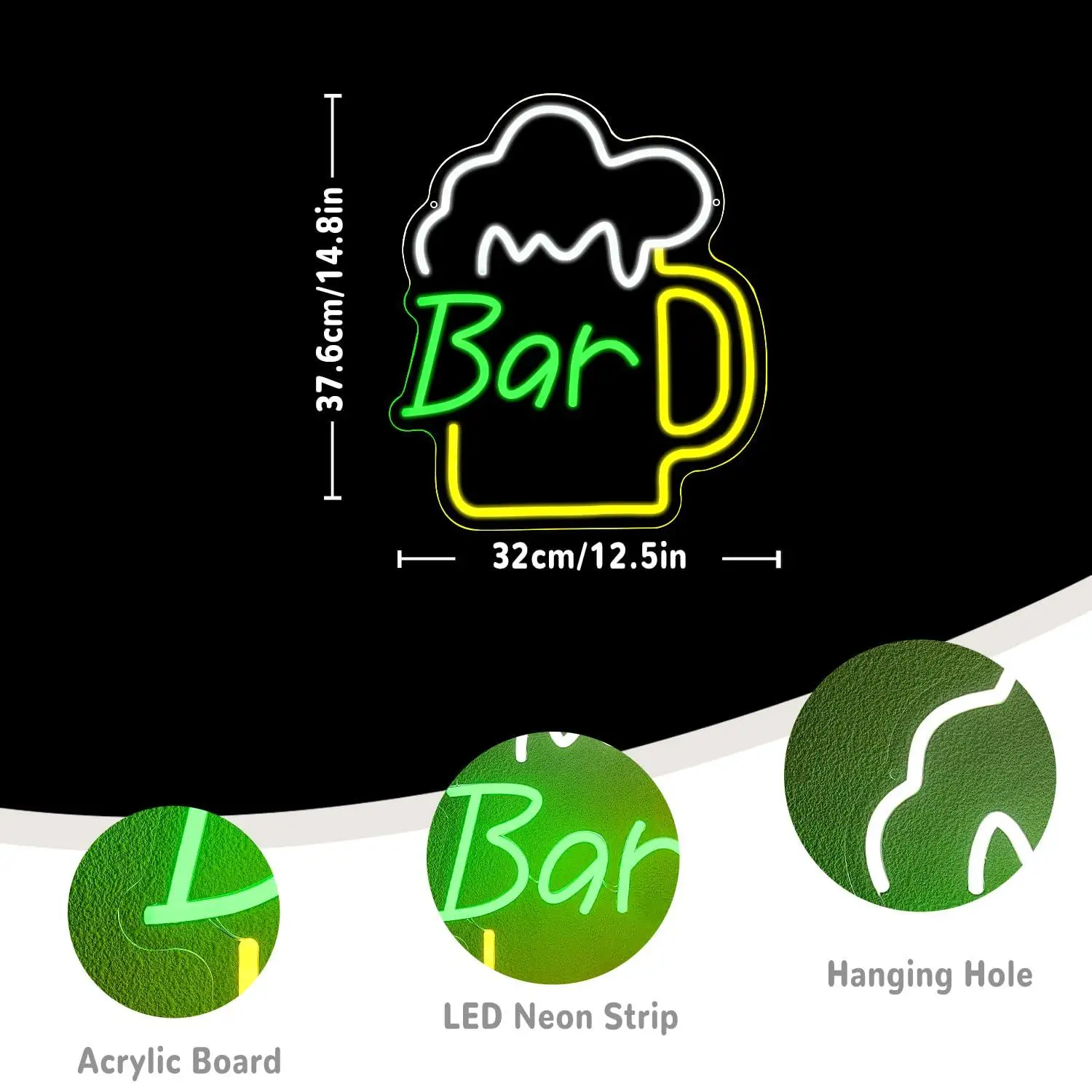 ป้ายไฟนีออนร้านเบียร์ ไฟ LED ป - Home Bar And Kitchen บทวิจารณ์และราคา